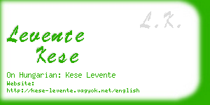 levente kese business card